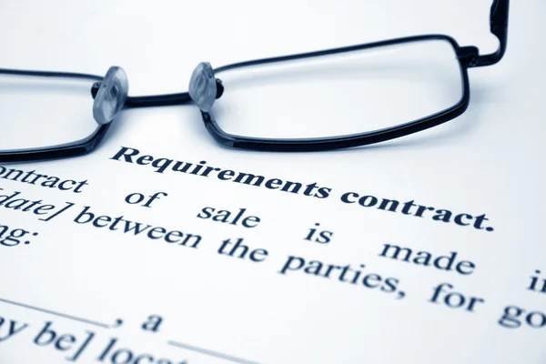 Requirement contract — Stock Photo, Image
