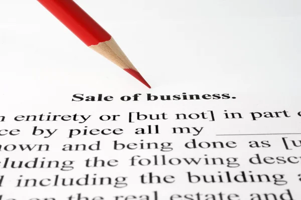 Close-up  words Sale of business — Stock Photo, Image
