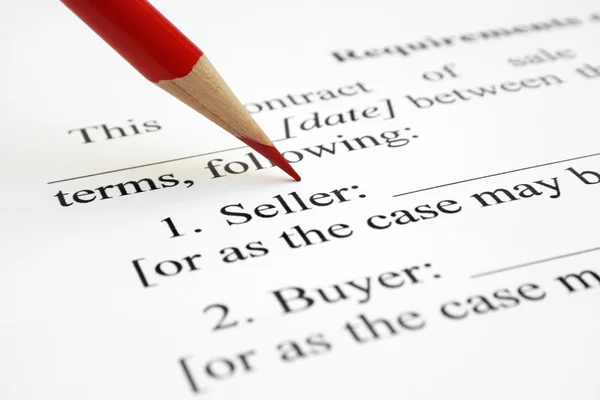 Seller contract — Stock Photo, Image