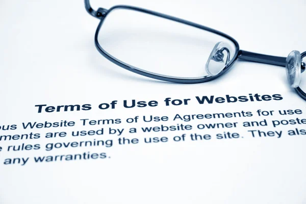 Condiciones de uso de los sitios web — Foto de Stock