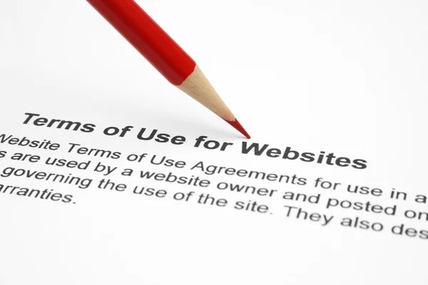 Conditions d'utilisation des sites Web — Photo