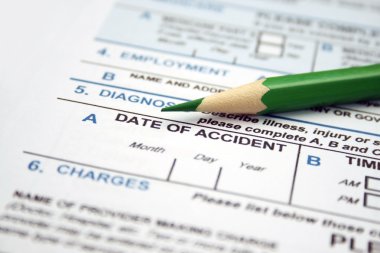 Health form - date of accident clipart