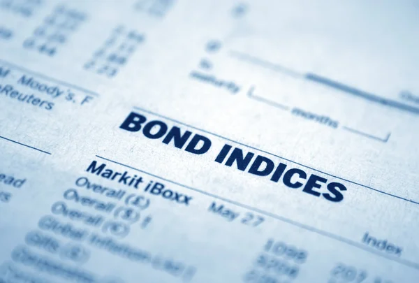 Индекс облигаций — стоковое фото