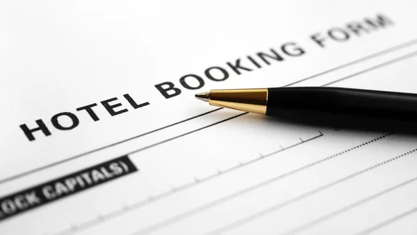 Formulario de reserva de hotel —  Fotos de Stock