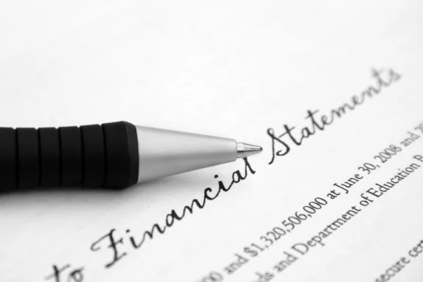 Financial statement — Stock Photo, Image