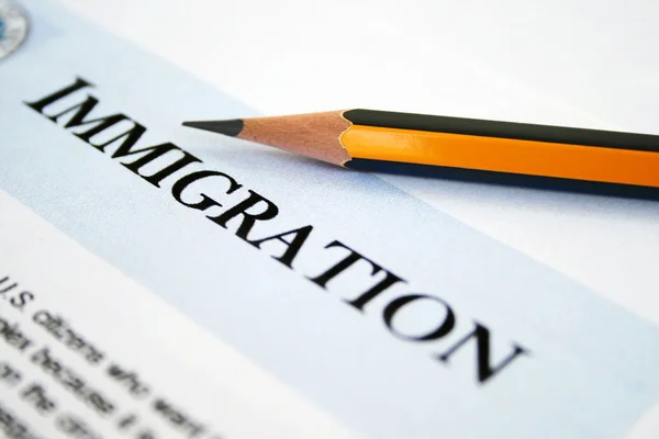 Einwanderungsform — Stockfoto