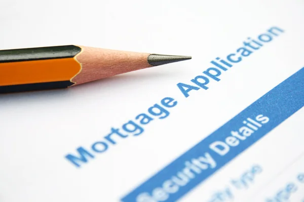 Formulário de pedido de hipoteca em branco — Fotografia de Stock