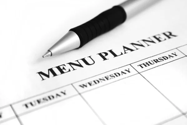 Planificador de menú — Foto de Stock