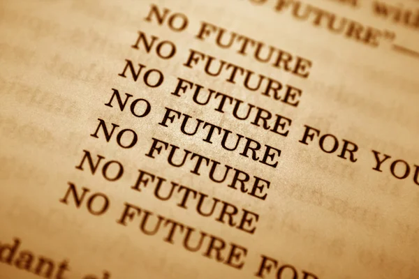 Нет будущего — стоковое фото