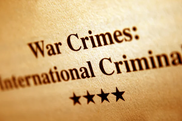 War crime — Stock Photo, Image