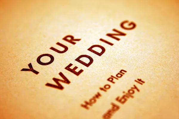 Wedding plan — Stock Photo, Image