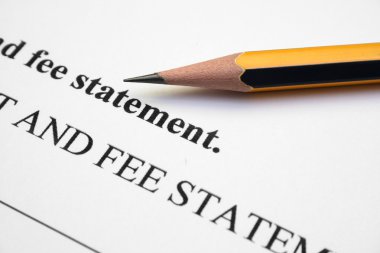 Fee statement clipart