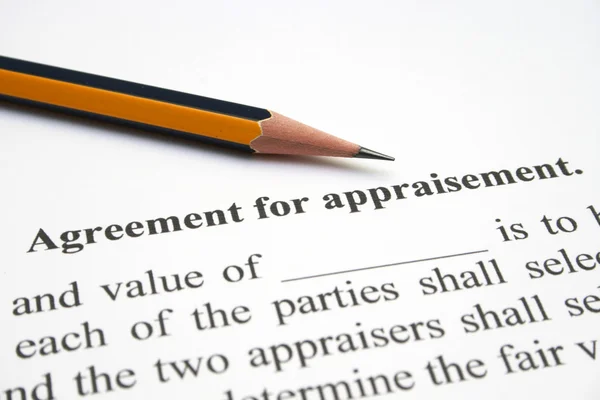 Agreement for aparaisement — Stock Photo, Image