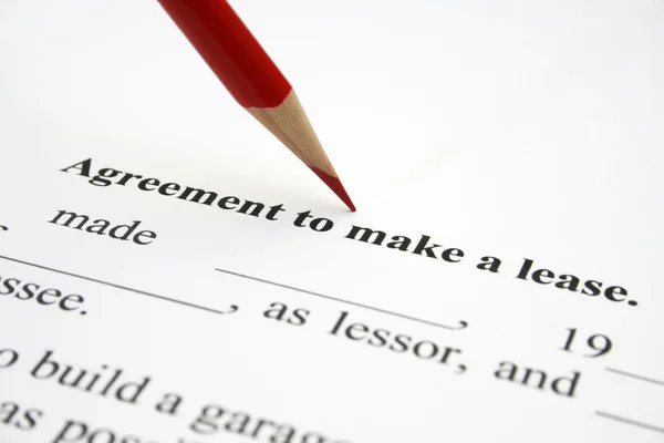 Lease agreement — Stock Photo, Image