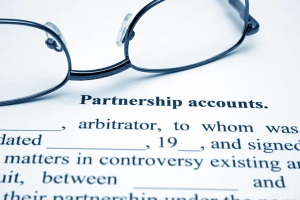 Partnership account — Stock Photo, Image