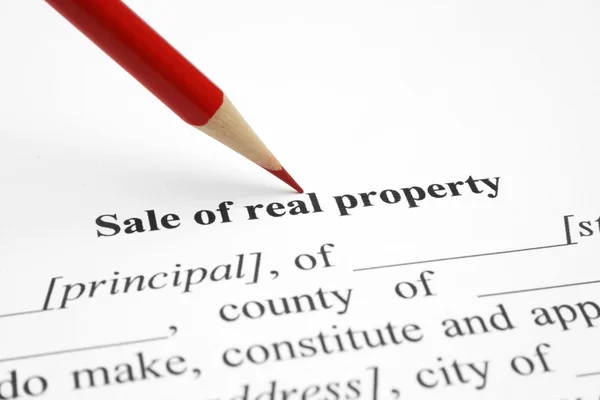 Försäljning av fast egendom — Stockfoto