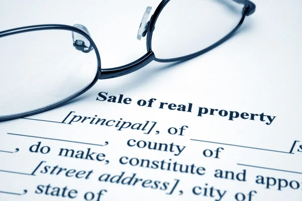 Försäljning av fast egendom — Stockfoto