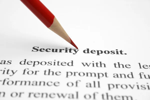 Security deposit — Stock Photo, Image