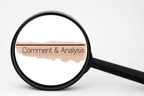 Comment and analysis — Stock Photo, Image