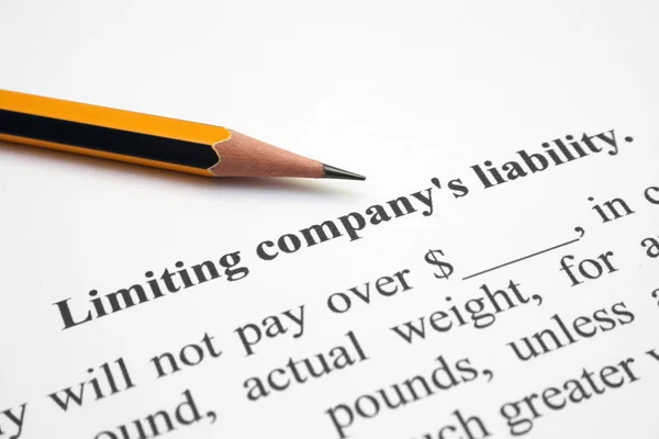 Limiting company liability — Stock Photo, Image