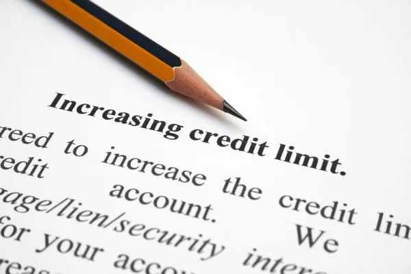 Aumento del límite de crédito — Foto de Stock