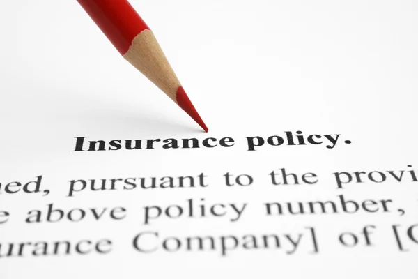 Política de seguros — Foto de Stock