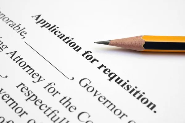 Application for requisition — Stock Photo, Image