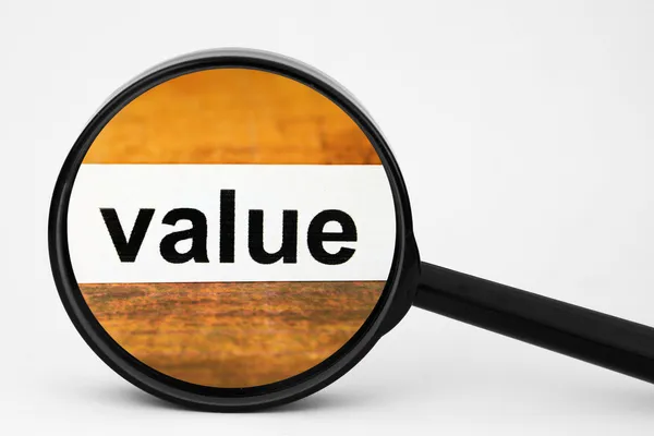 Value on glass — Stock Photo, Image
