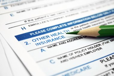 Health insurance form clipart