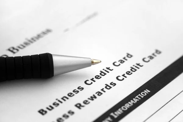 Програма для отримання кредитної картки для бізнесу — стокове фото