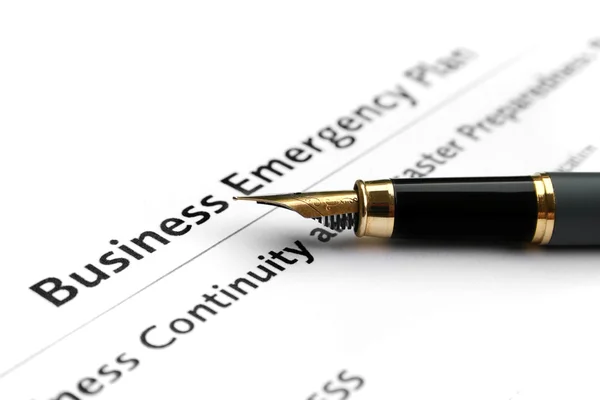 Business emergency plan — Stock Photo, Image