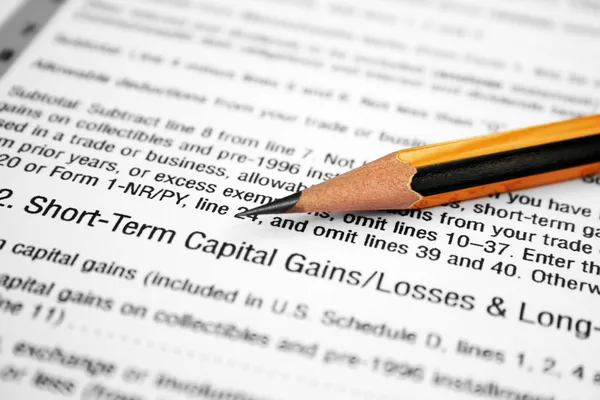 Capital gain and losses — Stockfoto