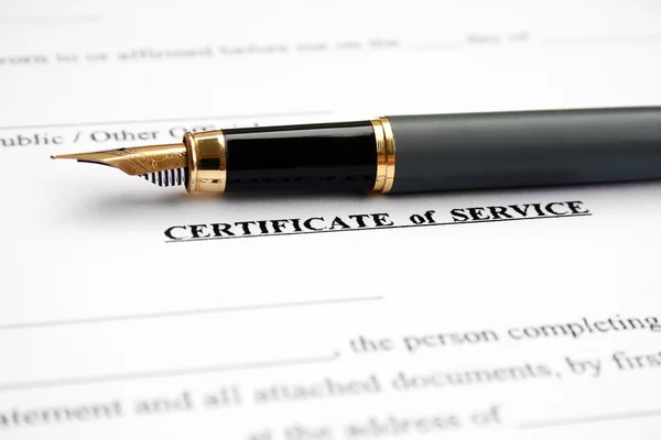 Certificado de serviço — Fotografia de Stock