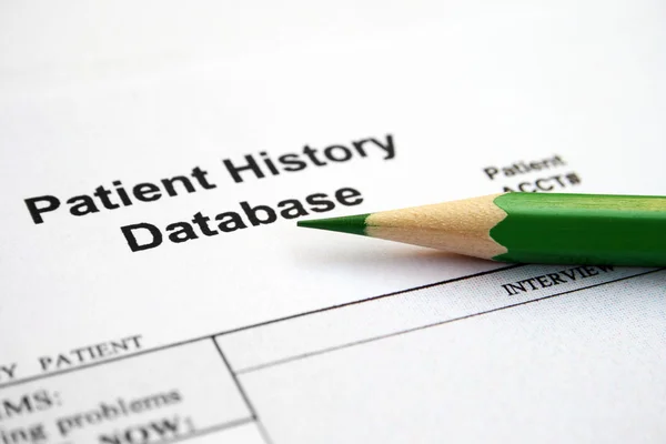 Patient history form — Stock Photo, Image