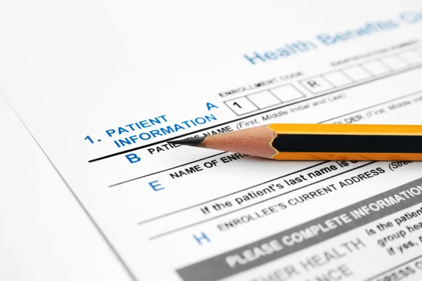 Health claim form — Stock Photo, Image