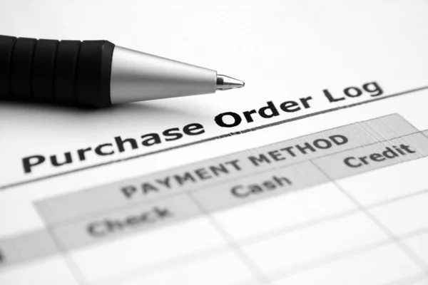 Purchase order log — Stock Photo, Image