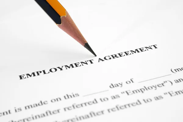 Employment agreement — Stock Photo, Image
