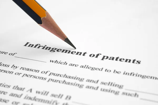 Infringement of patents — Stock Photo, Image