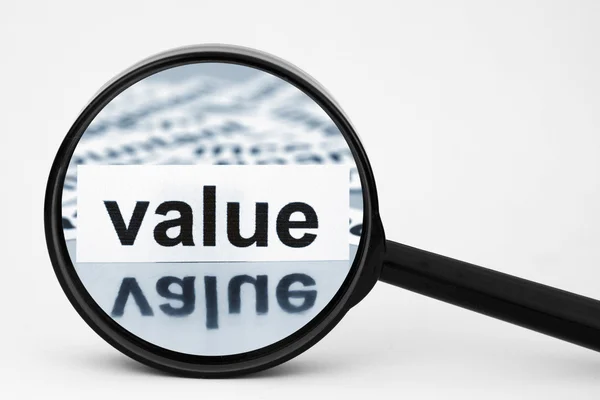 Концепция ценности — стоковое фото