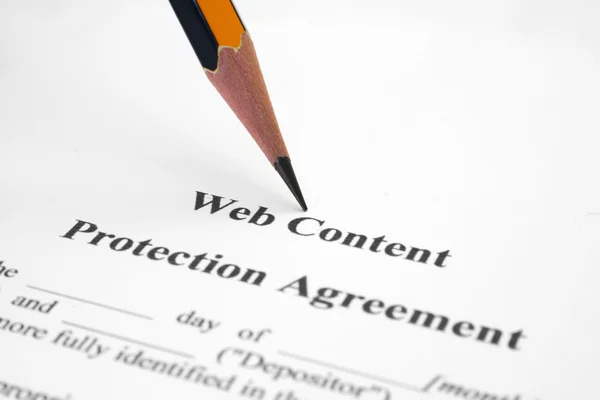Web-Schutzabkommen — Stockfoto