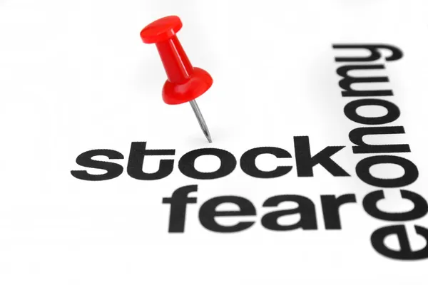 Koncept akcií a strachu — Stock fotografie