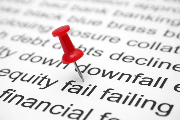 Financial fail — Stock Photo, Image