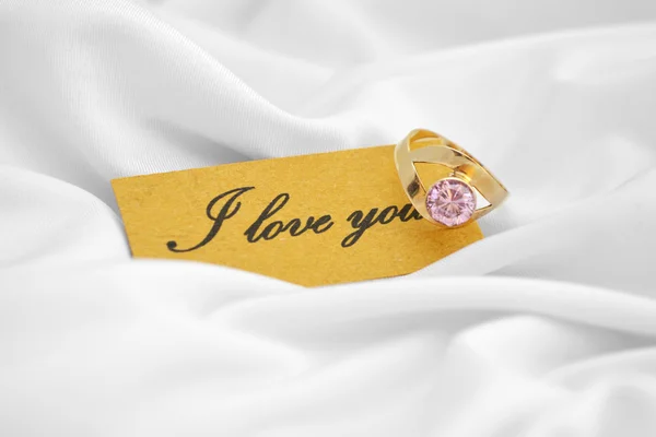 Love you paper note with place for your text — Stock Photo, Image