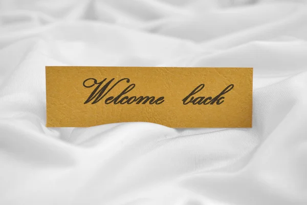 Welcome back — Stock Photo, Image