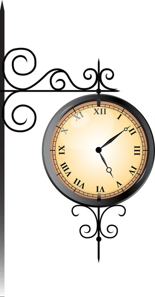 Уличные часы — стоковый вектор