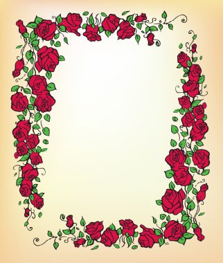 Abstract rose border clipart