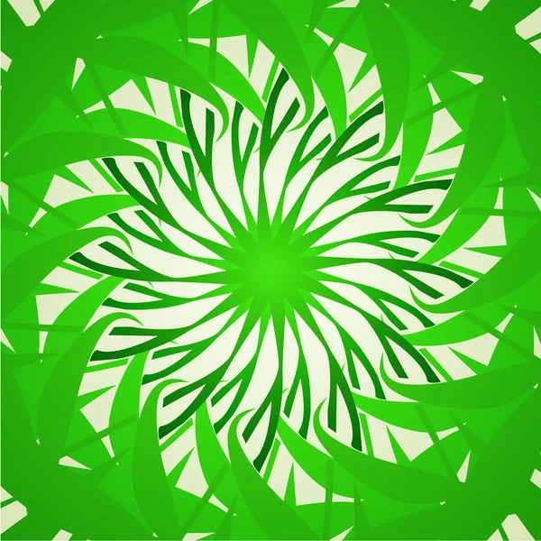 Organické zelený kaleidoskop pozadí — Stockový vektor