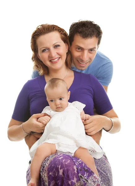 Portrait of happy young family — Stock Photo, Image
