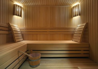 Sauna interior clipart
