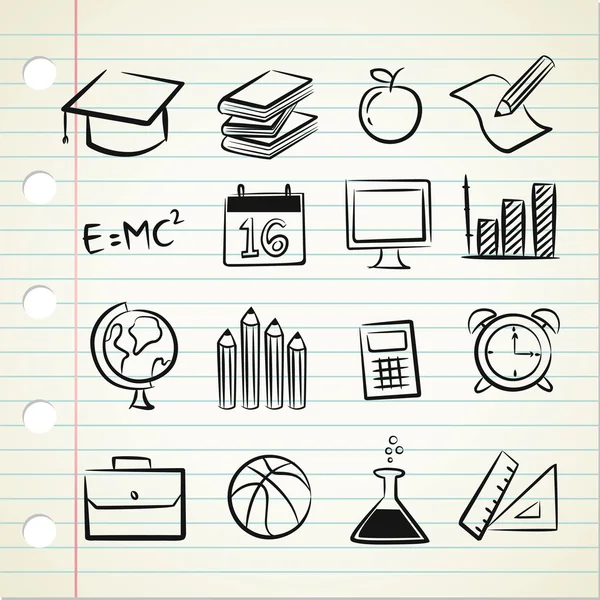Sketchy school icon — Stock Vector
